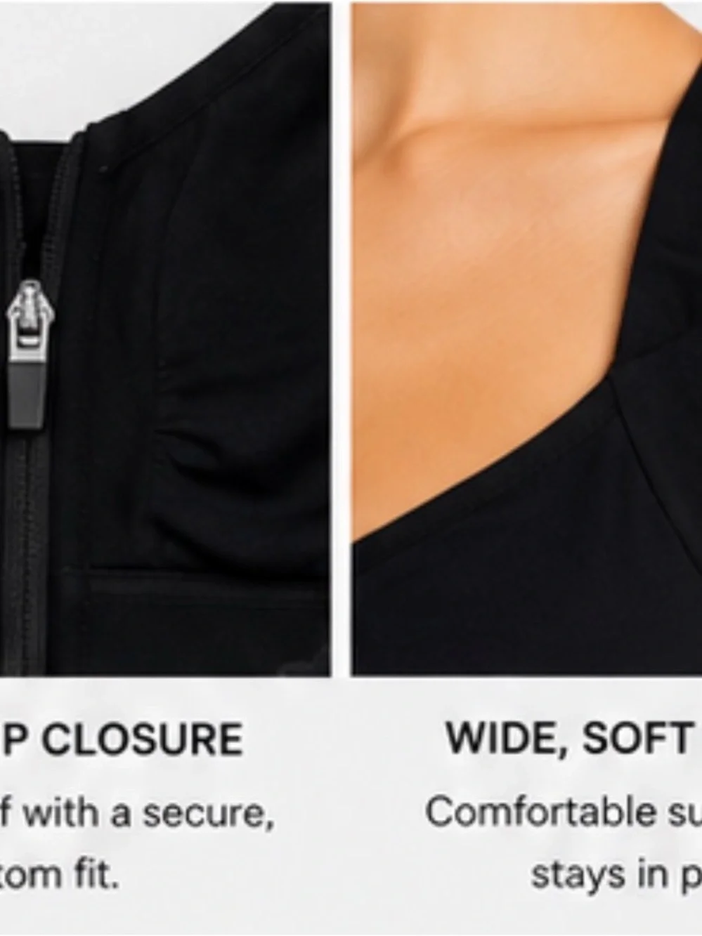 ALO Yoga Airlift Zip Sports Bra - Black